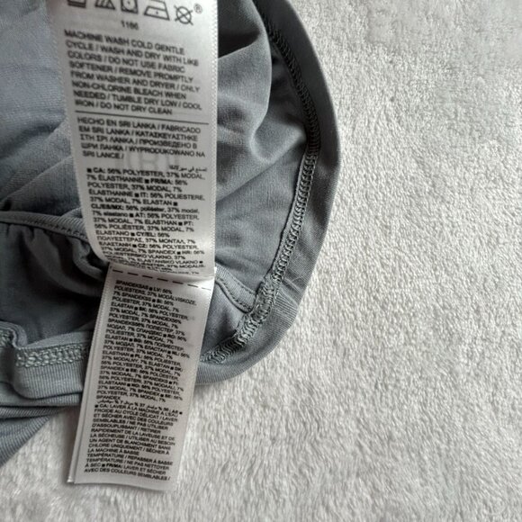 Athleta Womens With Ease Cinch Tee Medium Short Sleeve Breathable Gray New - Picture 4 of 7